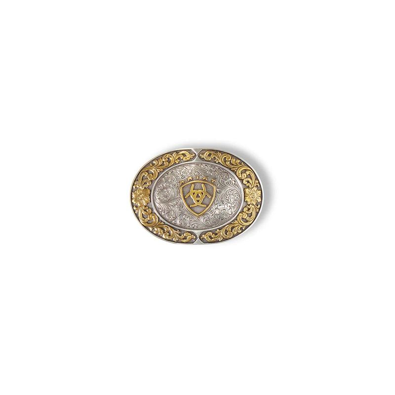 Ariat Oval Smooth Edge Floral Emblem Buckle