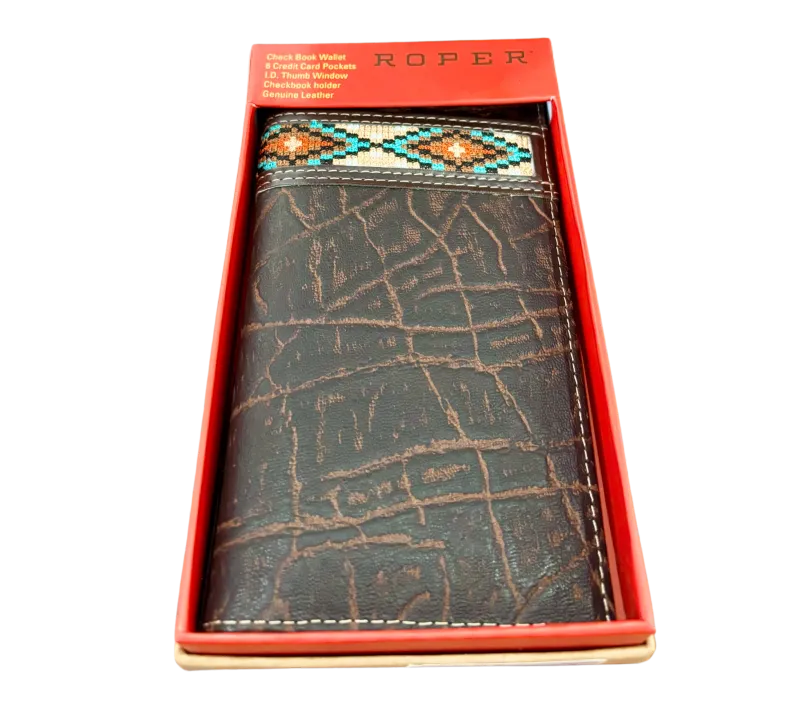 Roper Rodeo Aztec Brown Wallet