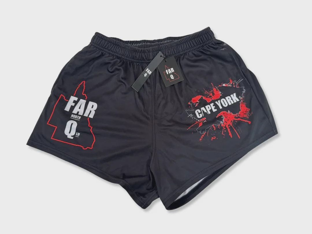 FarQ Adult Cape York Footy Short, Color: Black, Size: S