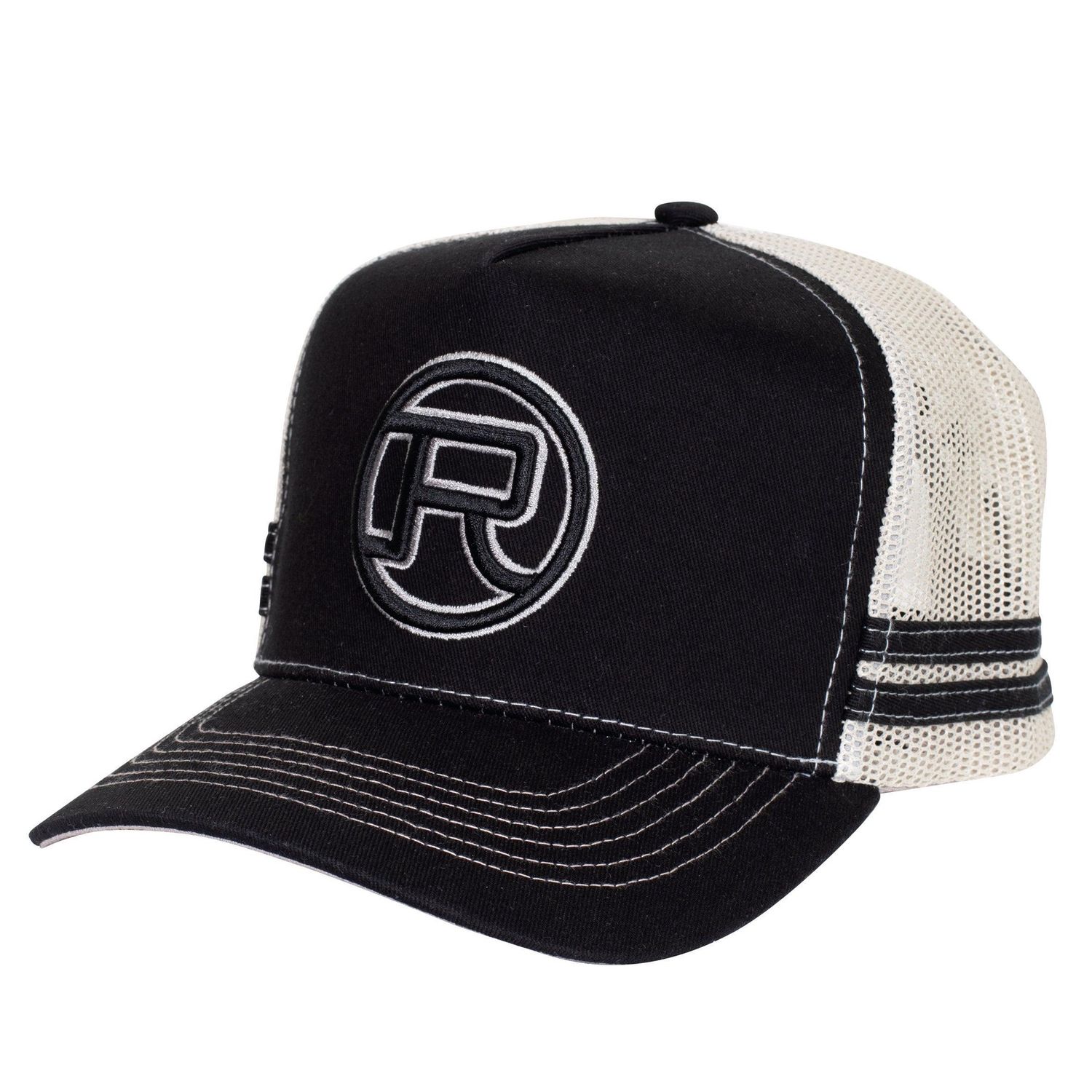 Roper Logo Black Trucker Cap