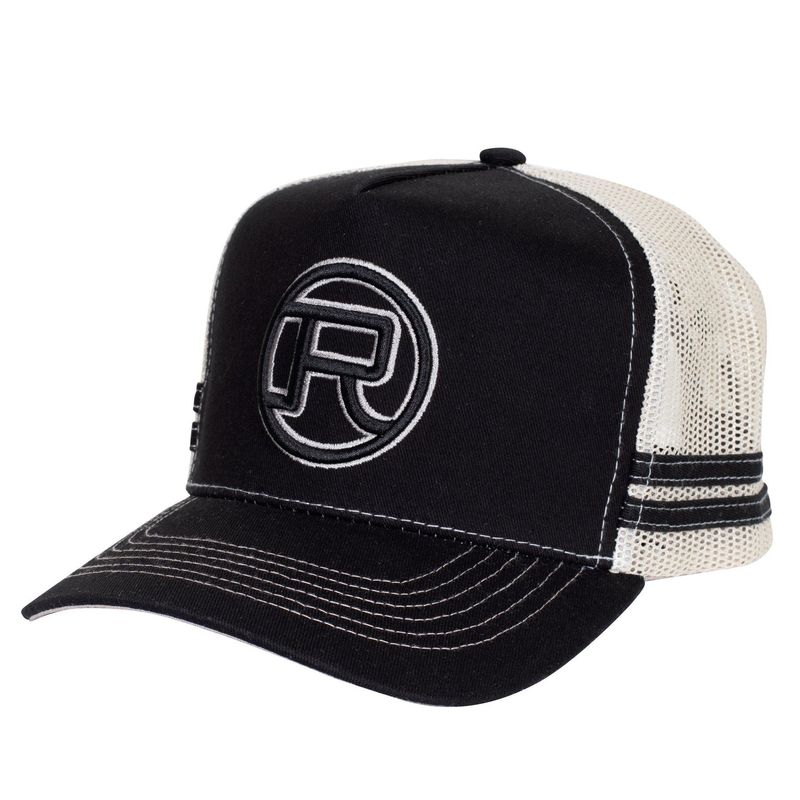 Roper Logo Black Trucker Cap