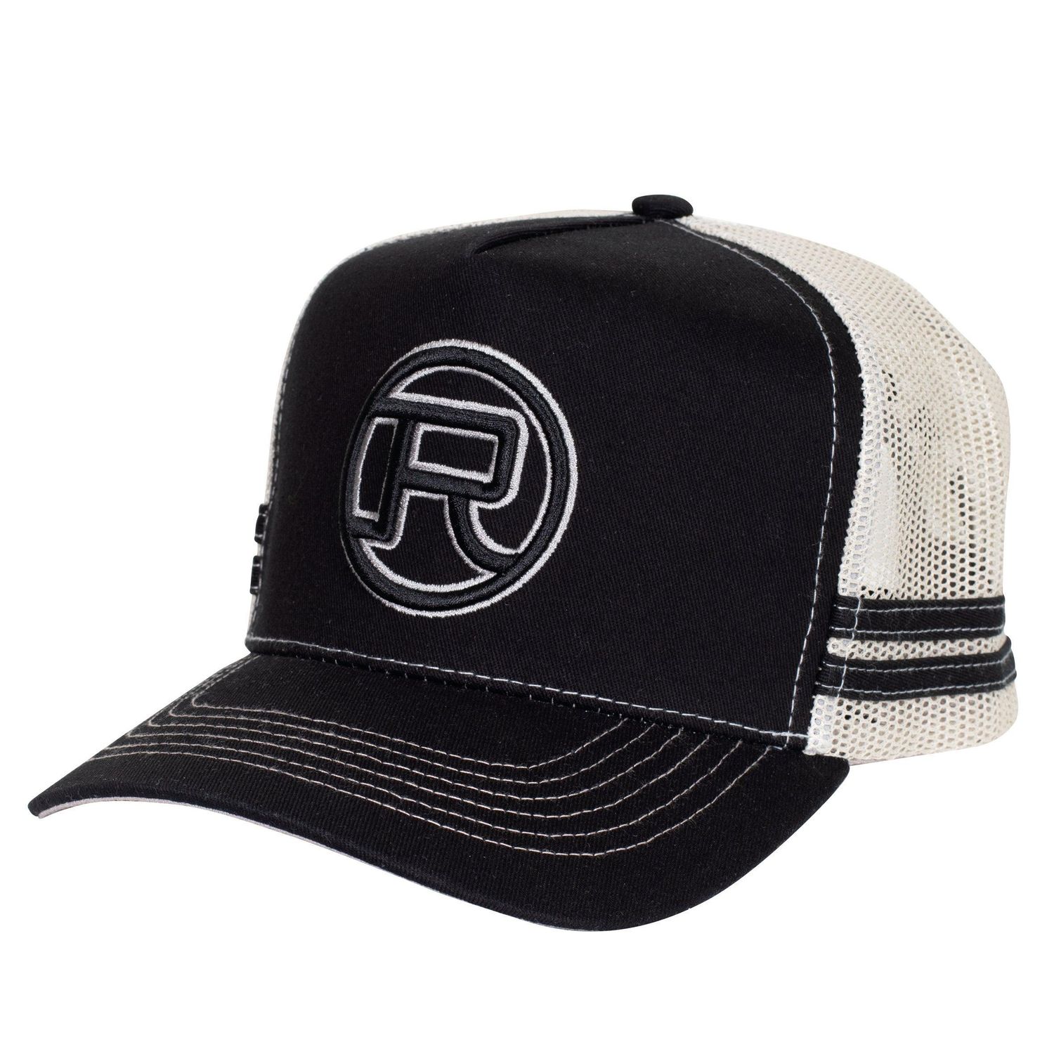Roper Logo Black Trucker Cap