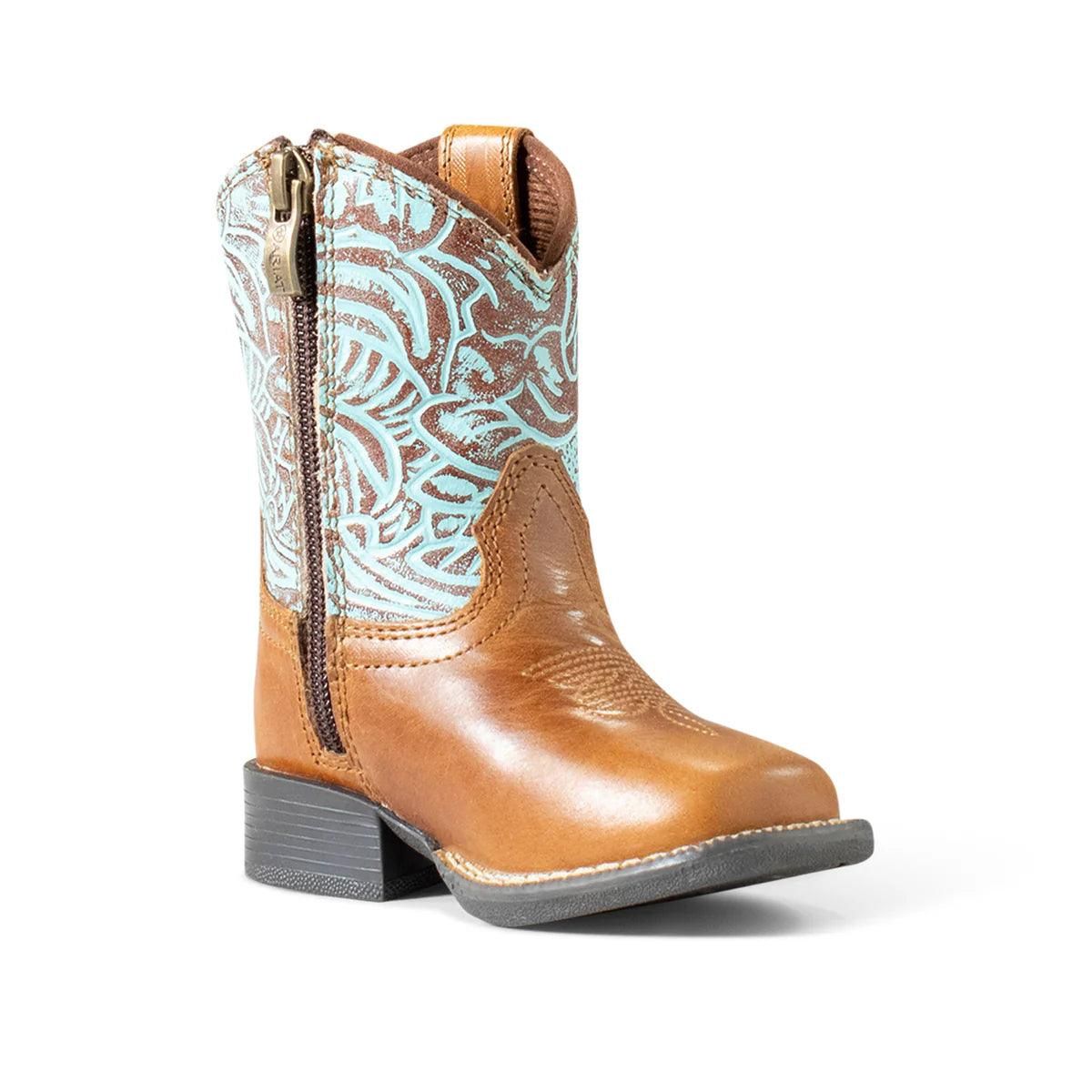 Ariat Toddler Lil Stomper Round Up Brown Boot, Shoe size: 4