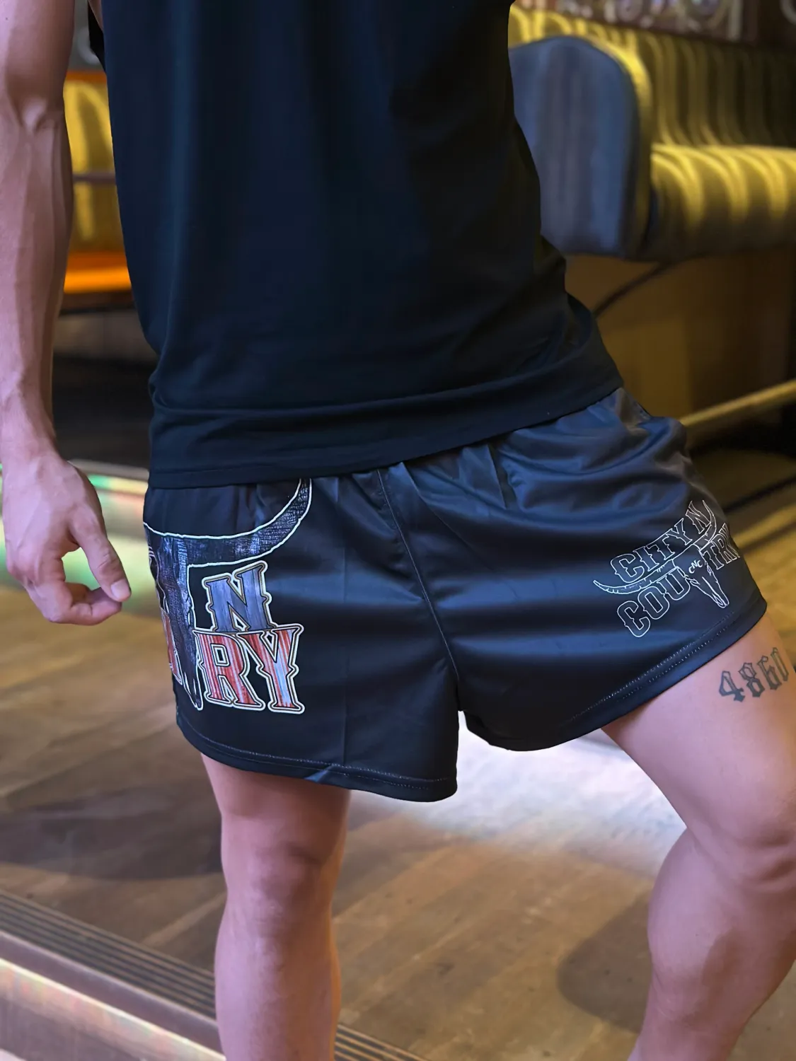 City N Country Adult Classic Black Footy Short, Size: XS