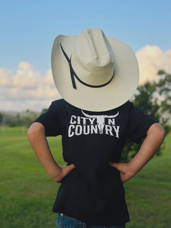 City N Country Kids Classic Black and White T-Shirt