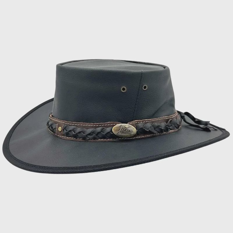 Jacaru Roo Nomad Traveller Black Leather Hat