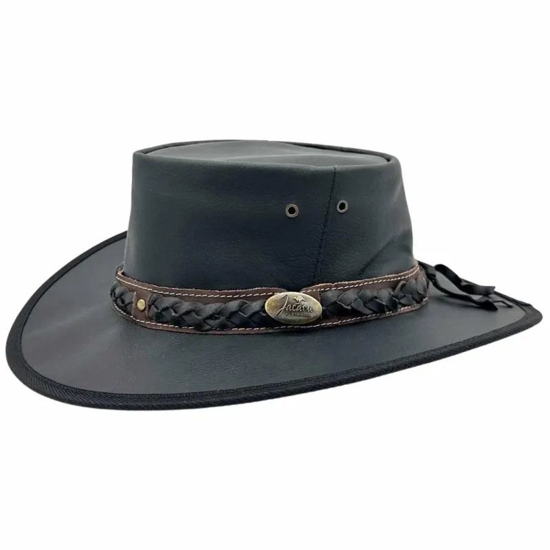 Jacaru Roo Nomad Traveller Black Leather Hat