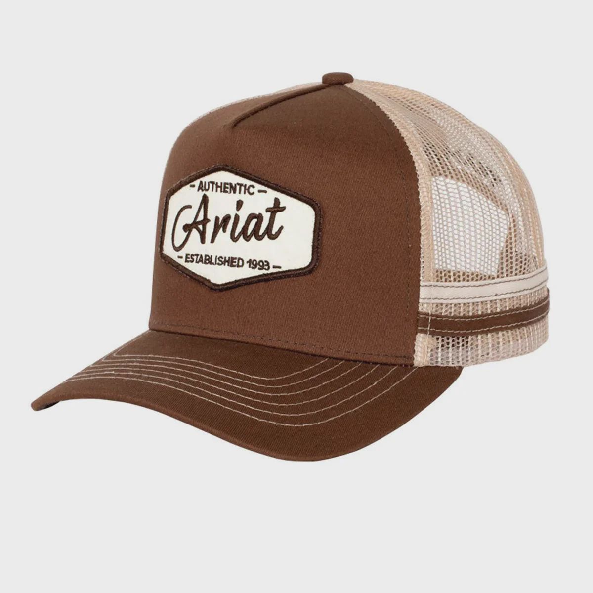 Ariat Est Patch Dachshund Brown Trucker Cap