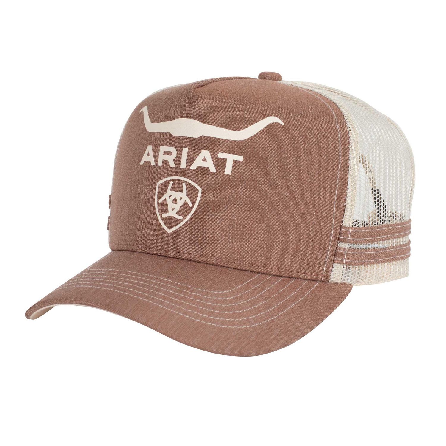Ariat Wild Bull Brown Heather Trucker Cap