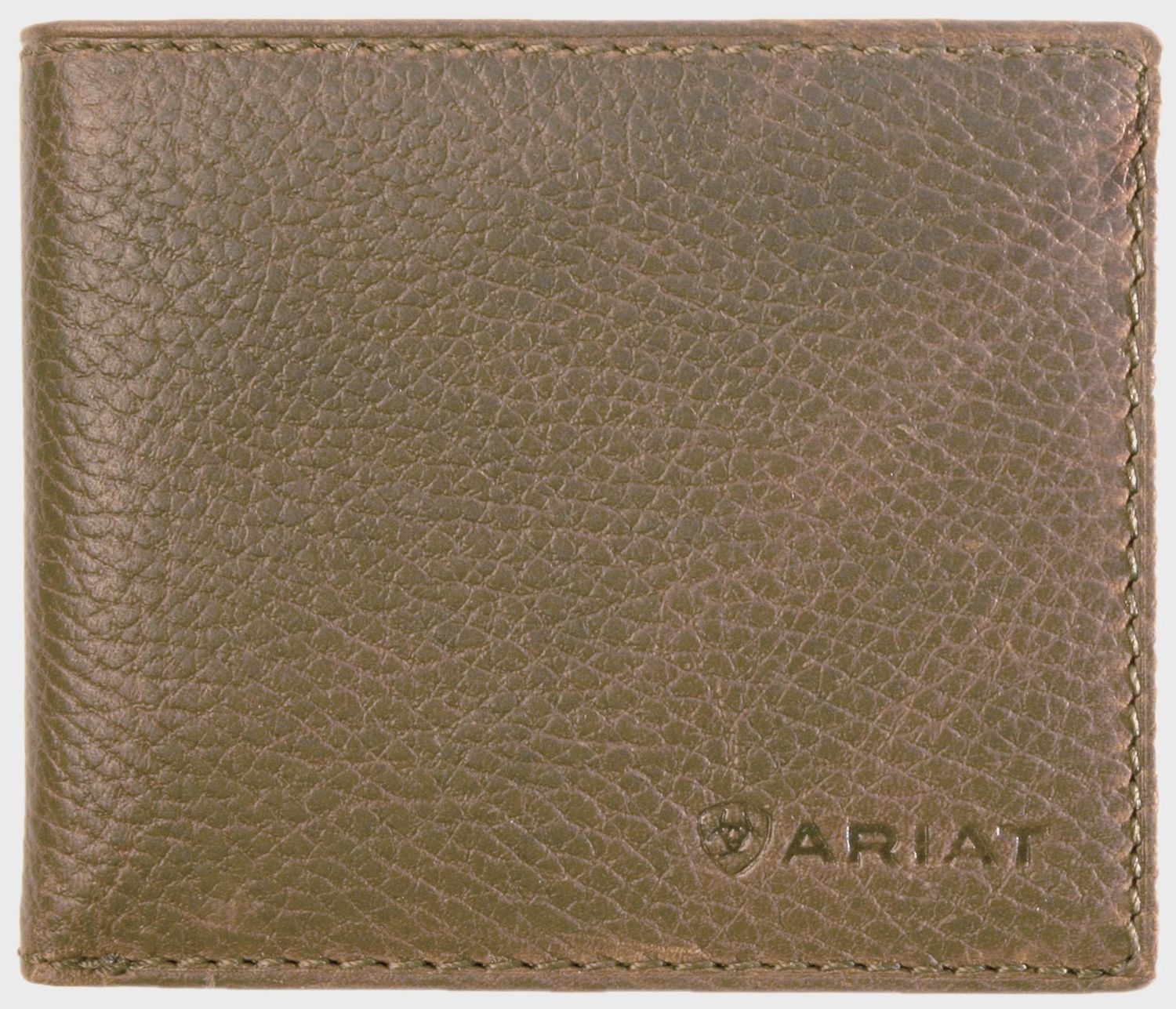 Ariat Bi Fold Logo Distressed Brown Leather Wallet