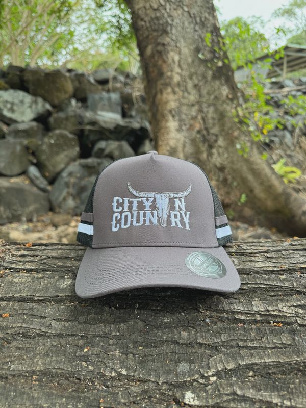 City N Country Classic Grey and White Cap