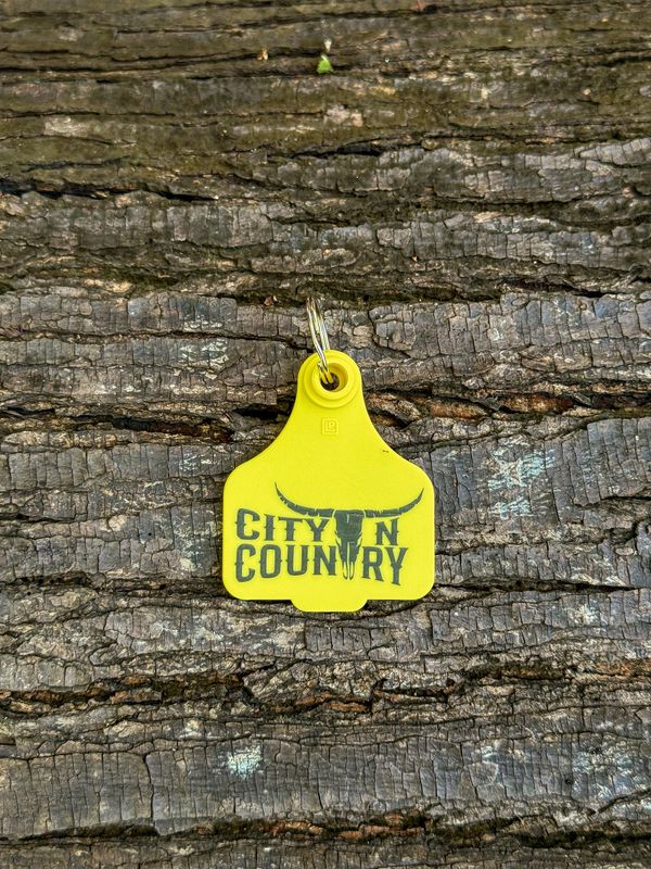 City N Country Yellow Cattle Tag