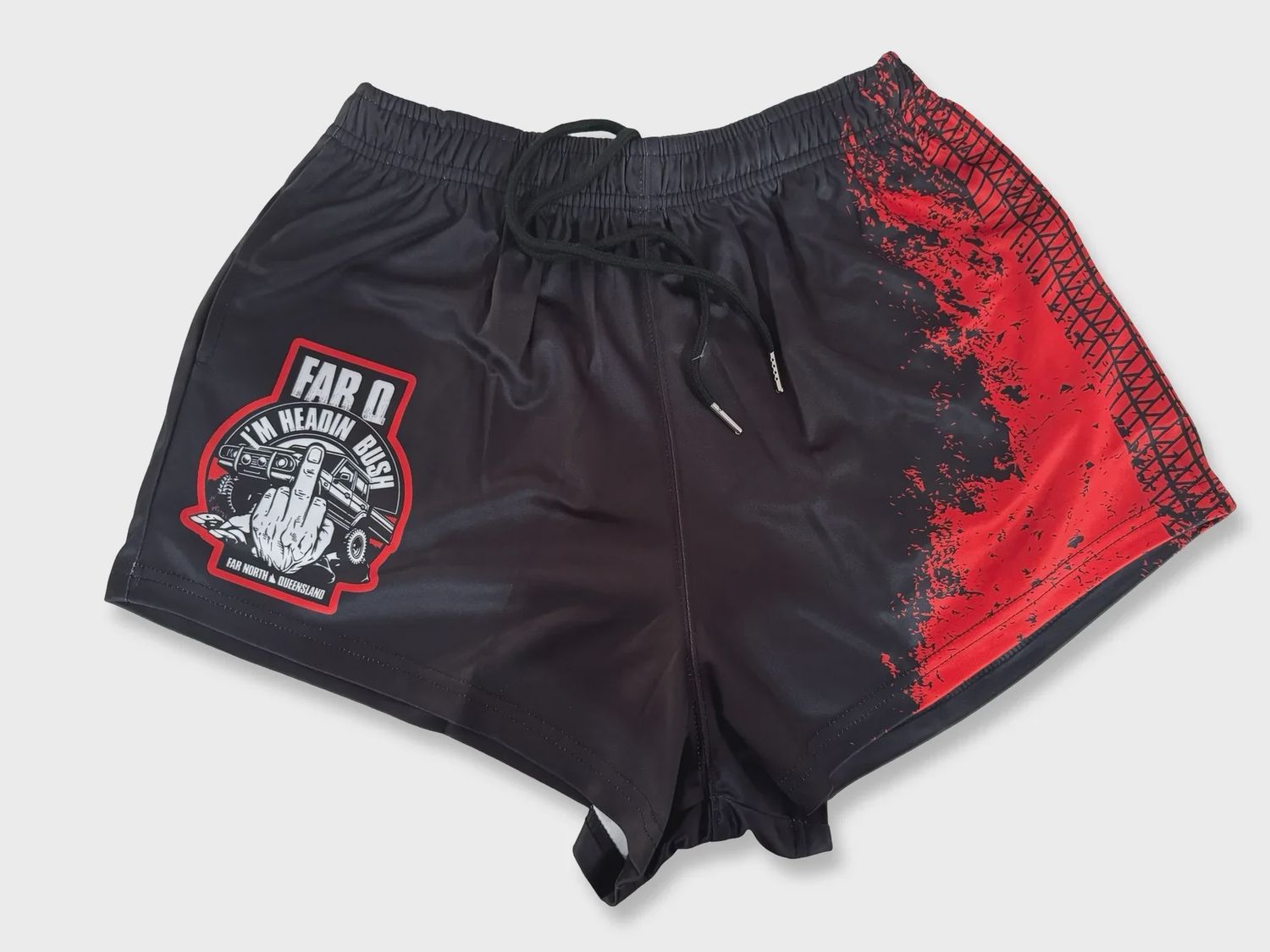 FarQ Adult Heading Bush Footy Short, Color: Black, Size: S