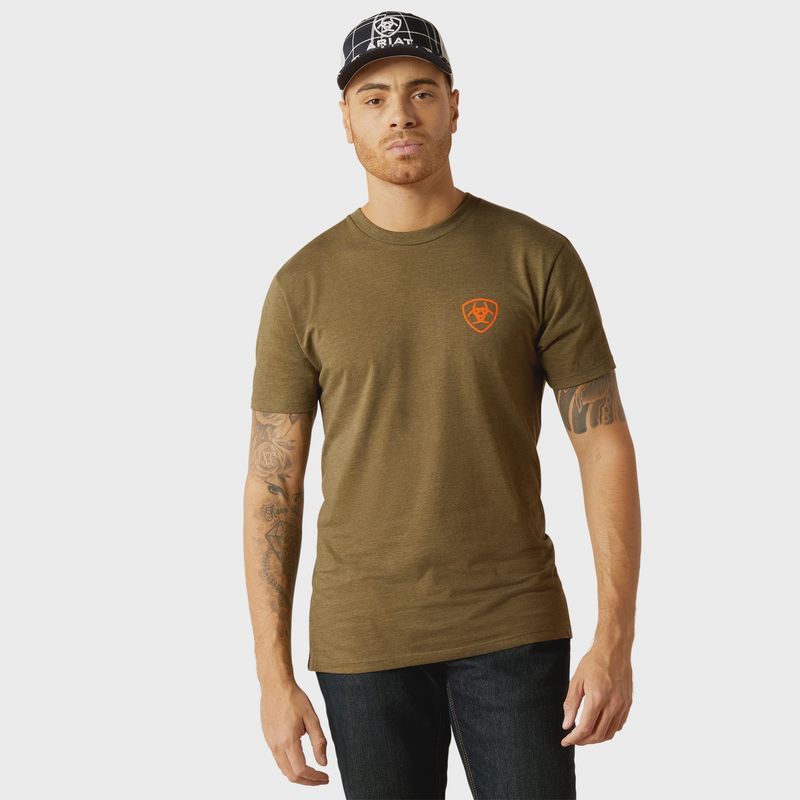 Ariat Mens Grain Flag Military Heather T-Shirt