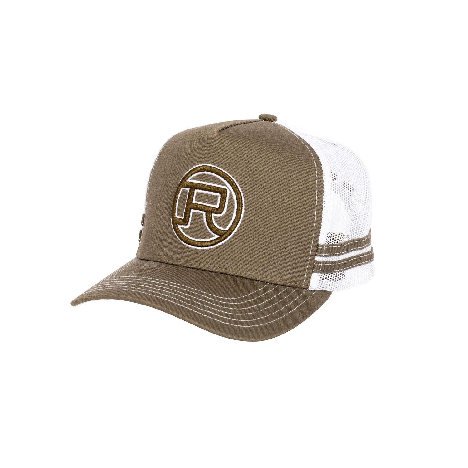 Roper Logo Khaki Trucker Cap