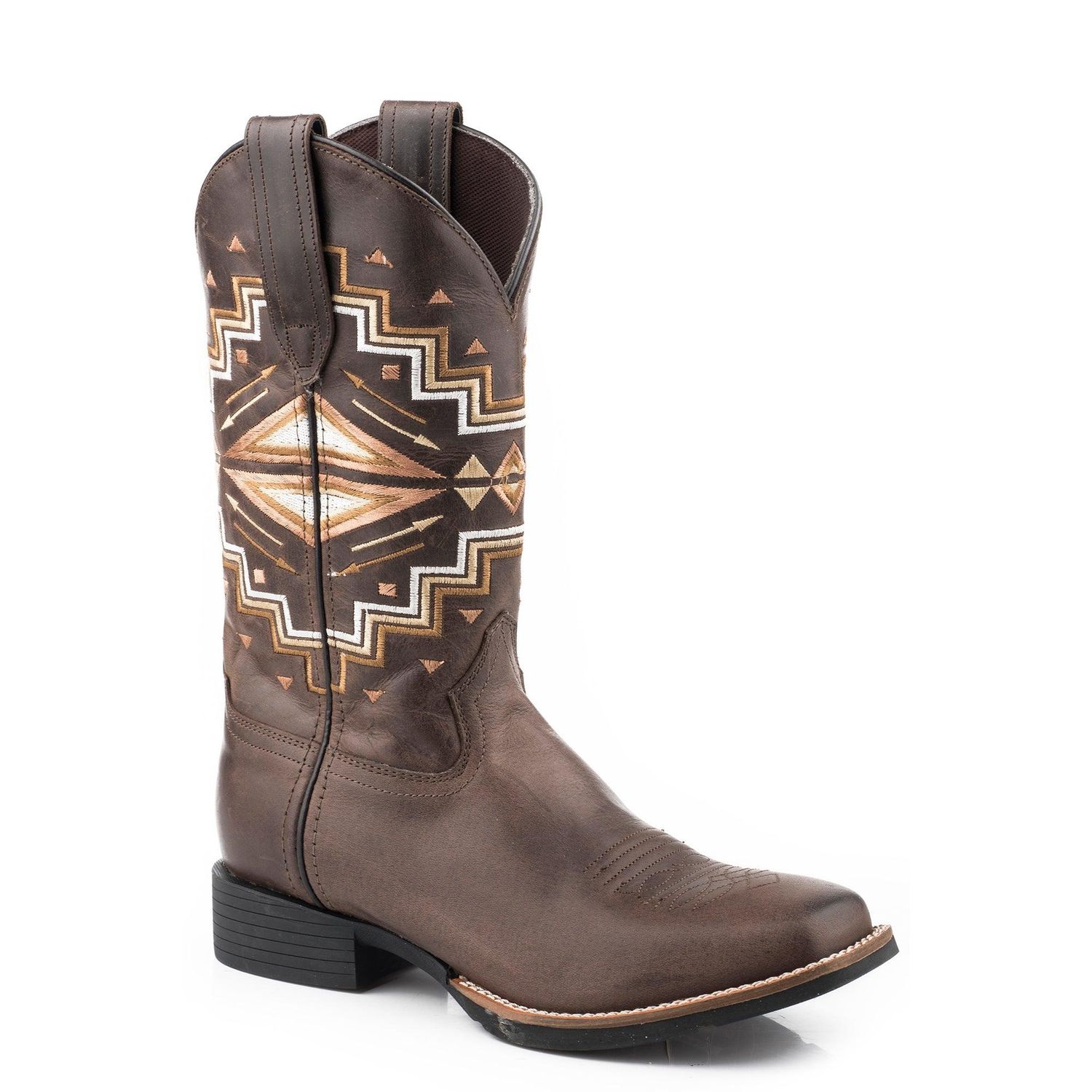 Roper Ladies Monterey Aztec Brown Boot, Shoe size: 6