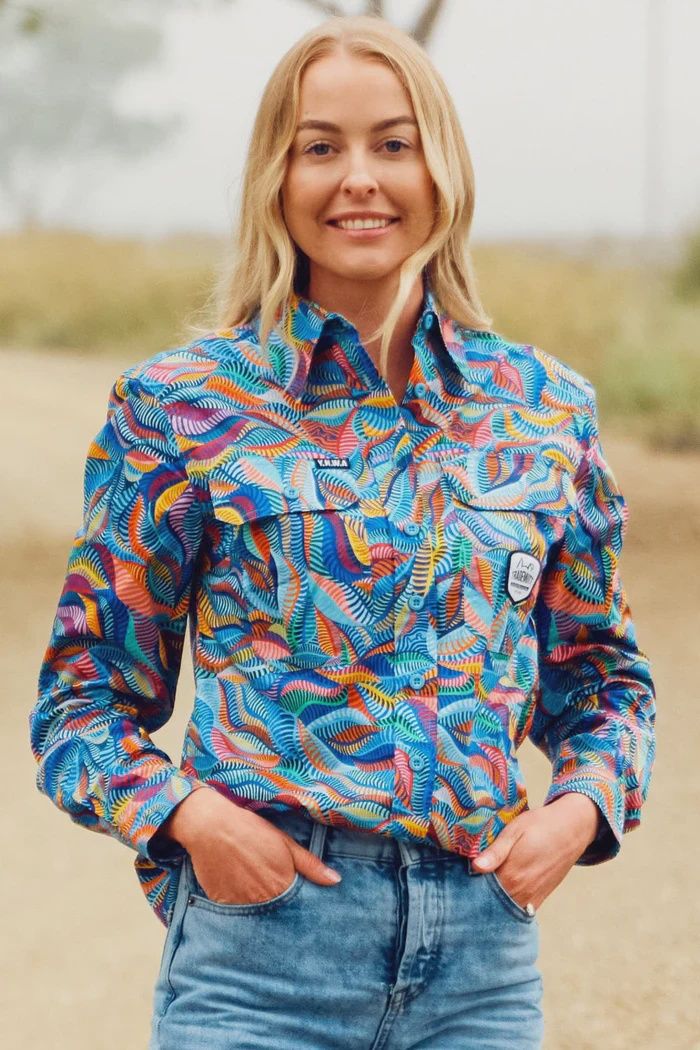 Trademutt Ladies Full Button Long Sleeve Snazzy Work Shirt, Size: 8