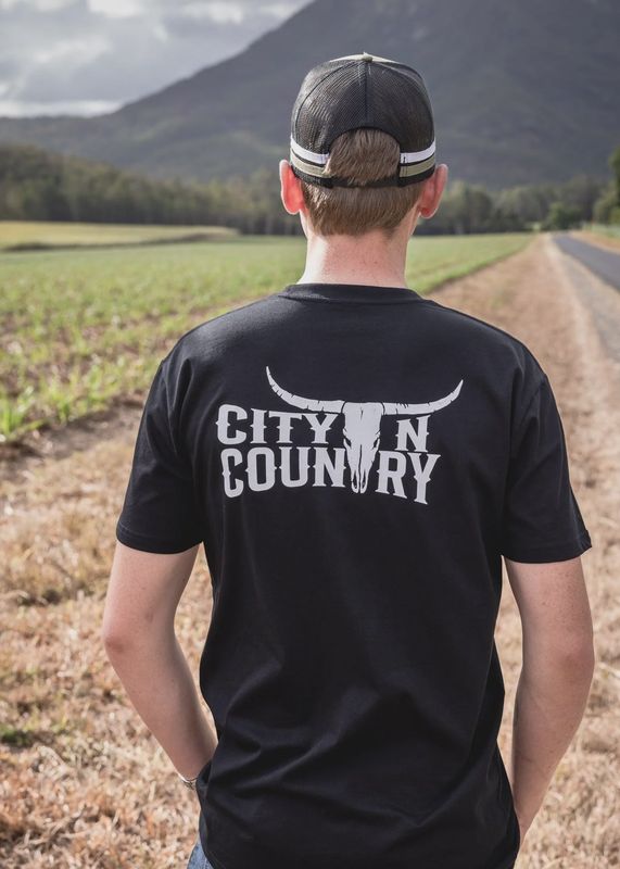 City N Country Mens Classic Black T-Shirt