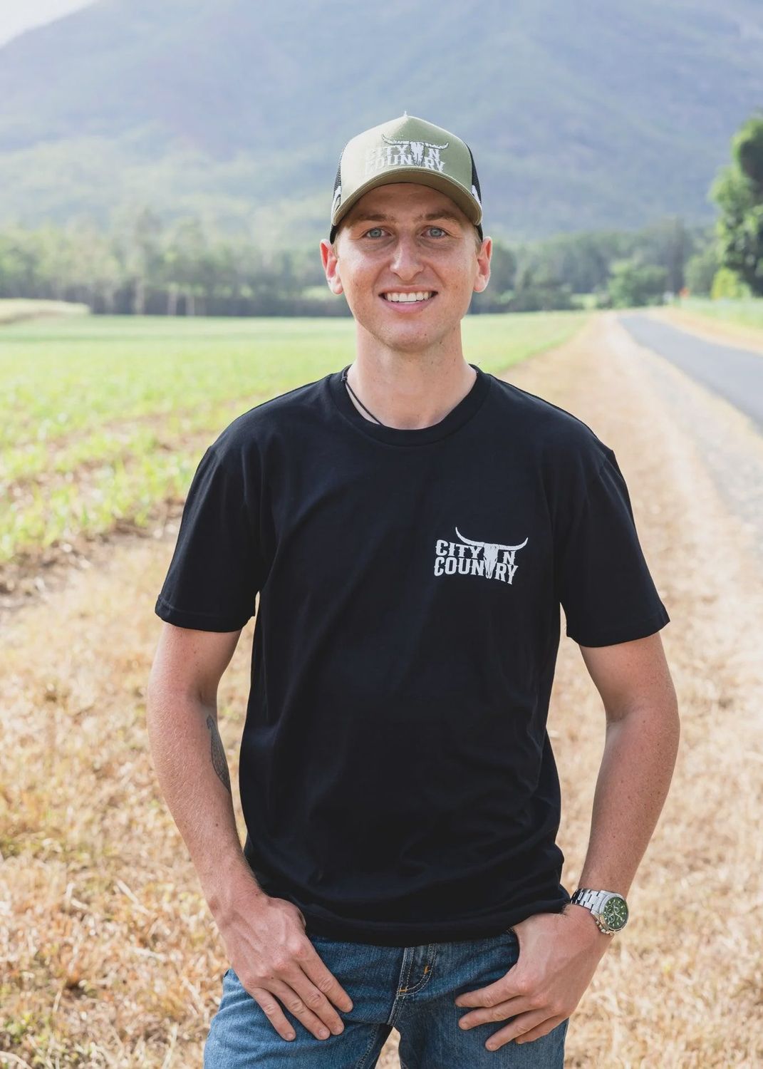 City N Country Mens Classic Black T-Shirt, Color: Black, Size: XS