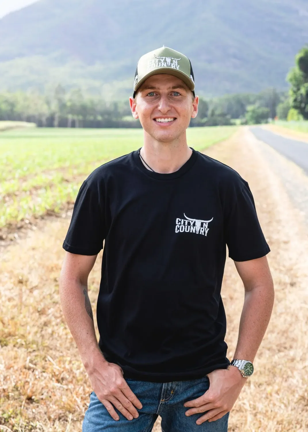 City N Country Mens Classic Black T-Shirt, Color: Black, Size: XS