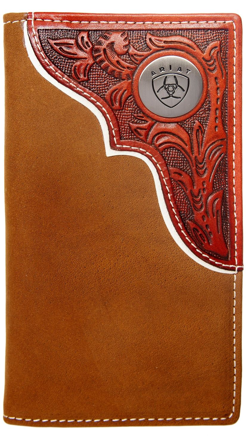 Ariat Rodeo Tooled Overlay Leather Wallet