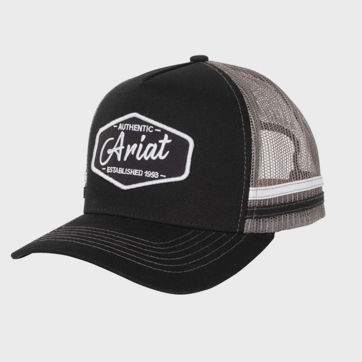 Ariat Est Patch Black and Grey Trucker Cap
