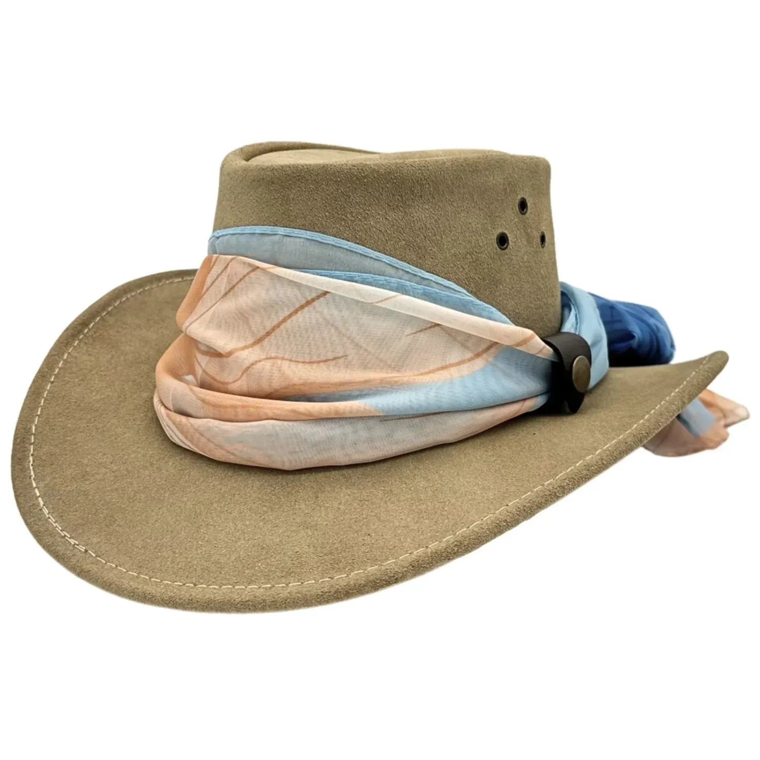 Jacaru Jillaroo Sand Leather Hat