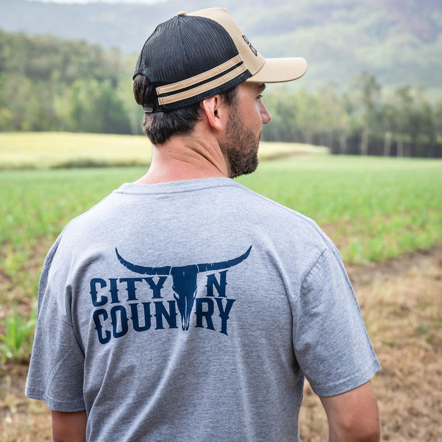 City N Country Mens Classic Grey Marle T-Shirt, Color: Grey Marle, Size: S