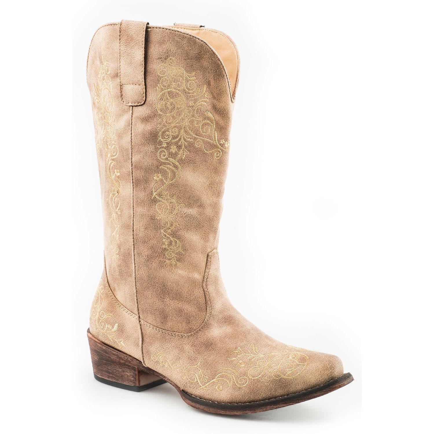 Roper Ladies Judith Vintage Beige Boot, Shoe size: 5.5