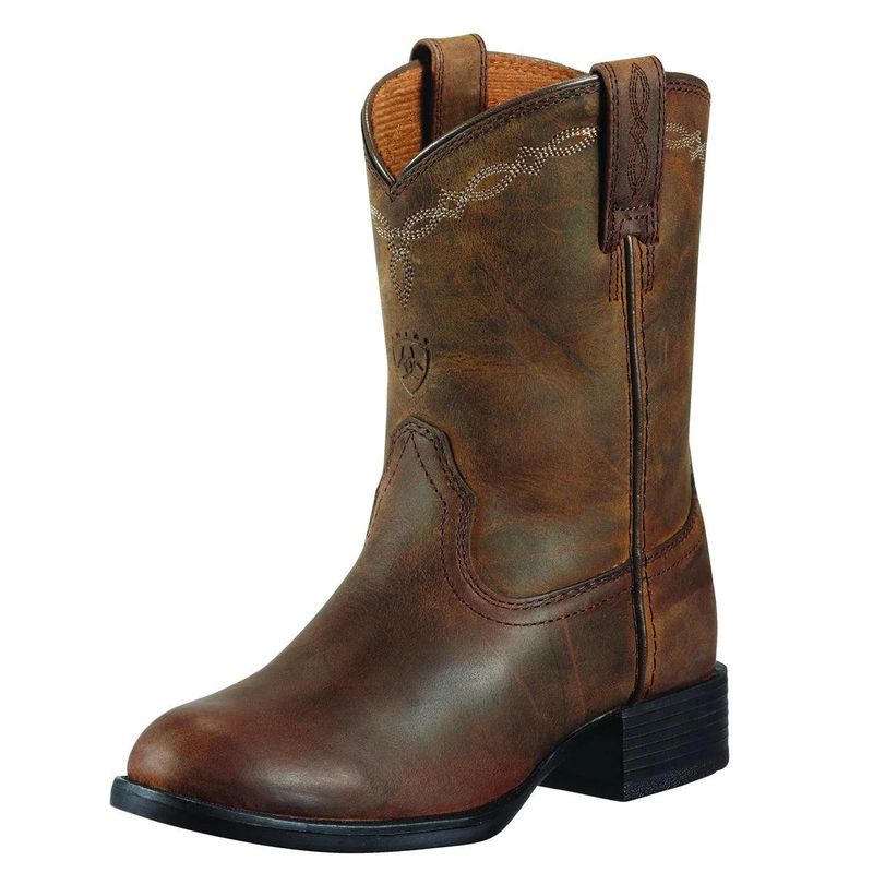 Ariat Kids Heritage Roper Distressed Brown Boot