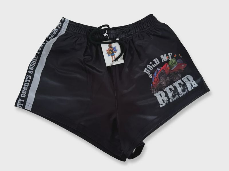 Aussie Footy Shorts Adult Hold My Beer Footy Short