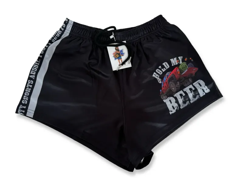 Aussie Footy Shorts Adult Hold My Beer Footy Short