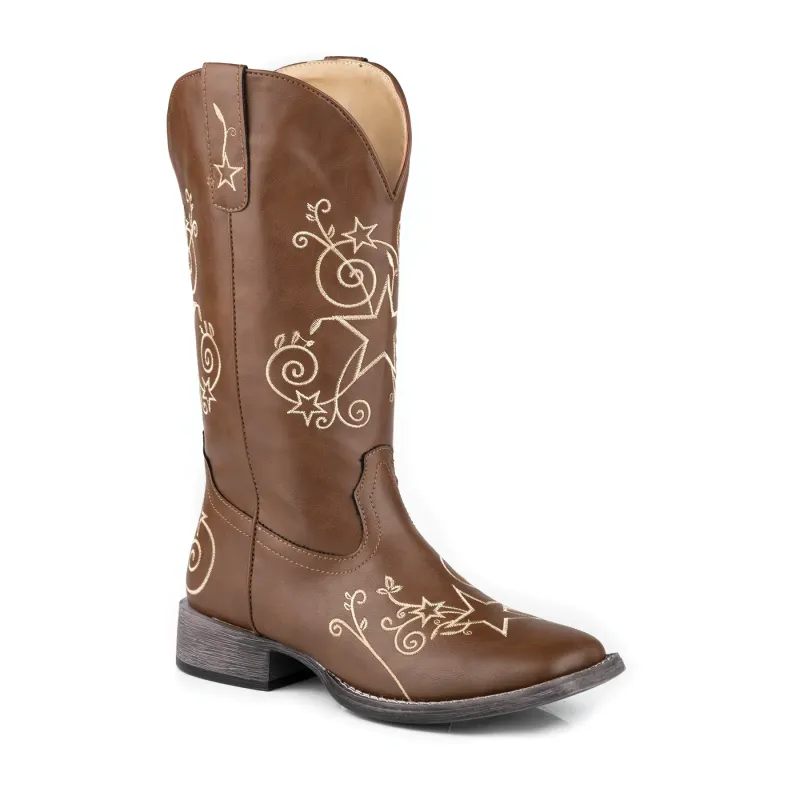 Roper Ladies Aster Square Toe Brown Boot