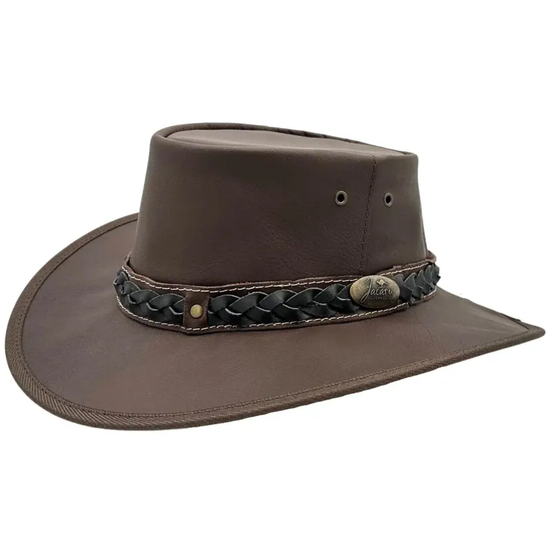 Jacaru Roo Nomad Traveller Brown Leather Hat