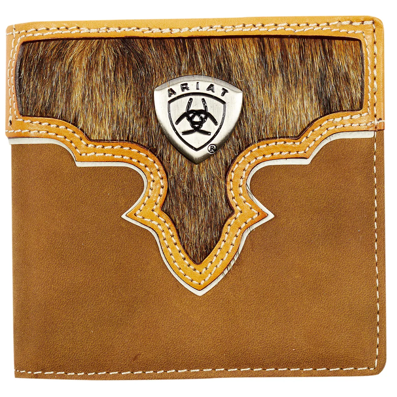 Ariat Bi Fold Two Toned Hair On Leather Wallet