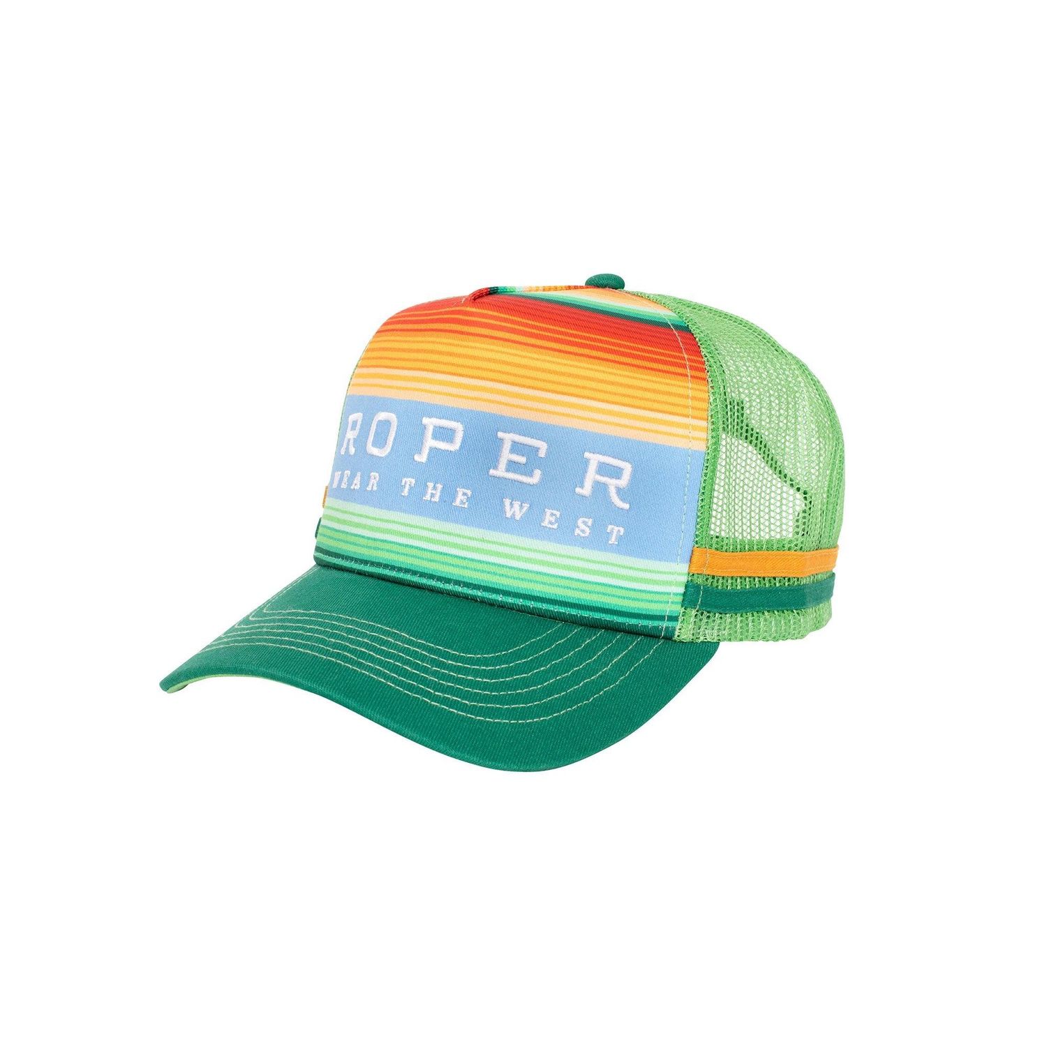 Roper Serape Blue and Green Trucker Cap