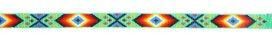 Sunbody 9 Czech Bead Stretch Green Diamonds Hatband