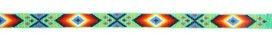 Sunbody 9 Czech Bead Stretch Green Diamonds Hatband