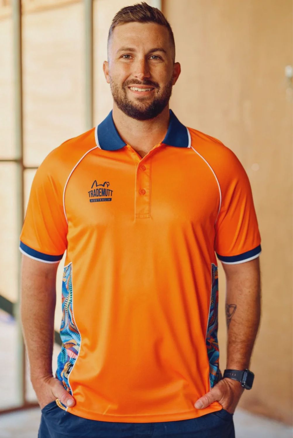 Trademutt Unisex Orange Snazzy Polo Shirt, Size: XXS