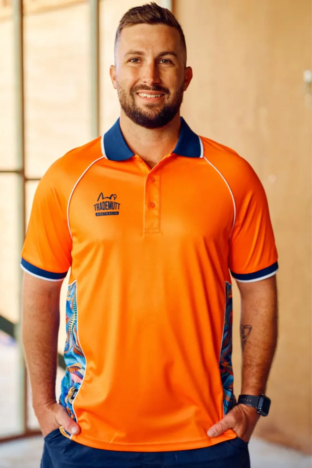 Trademutt Unisex Orange Snazzy Polo Shirt, Size: XXS