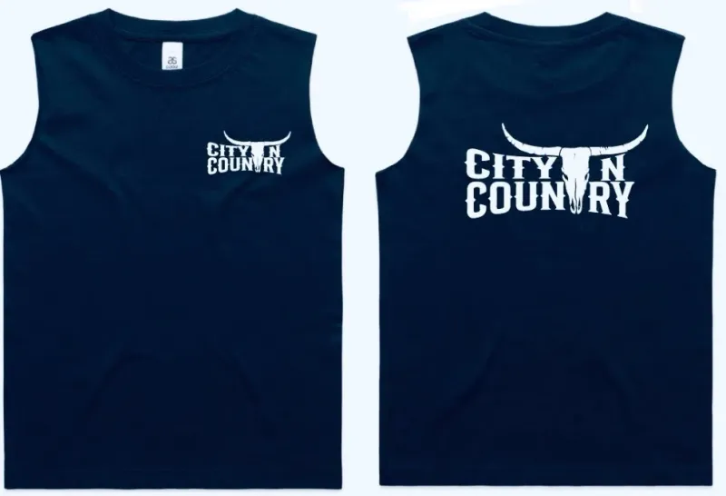 City N Country Kids Classic Navy and White Tank