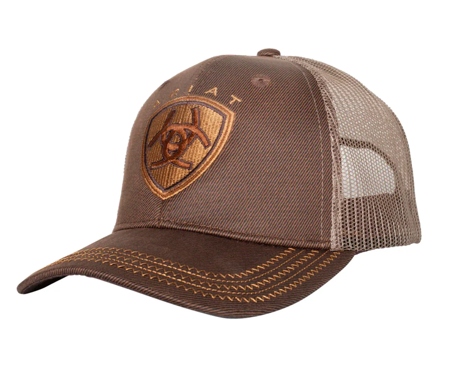 Ariat B Fit Center Brown Oilskin Cap