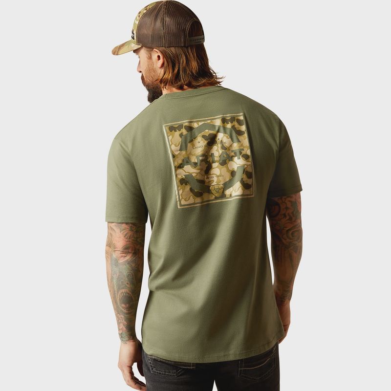 Ariat Mens Duck Surplus Green T-Shirt