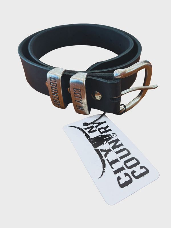 City N Country Australian Made Black Leather Belt