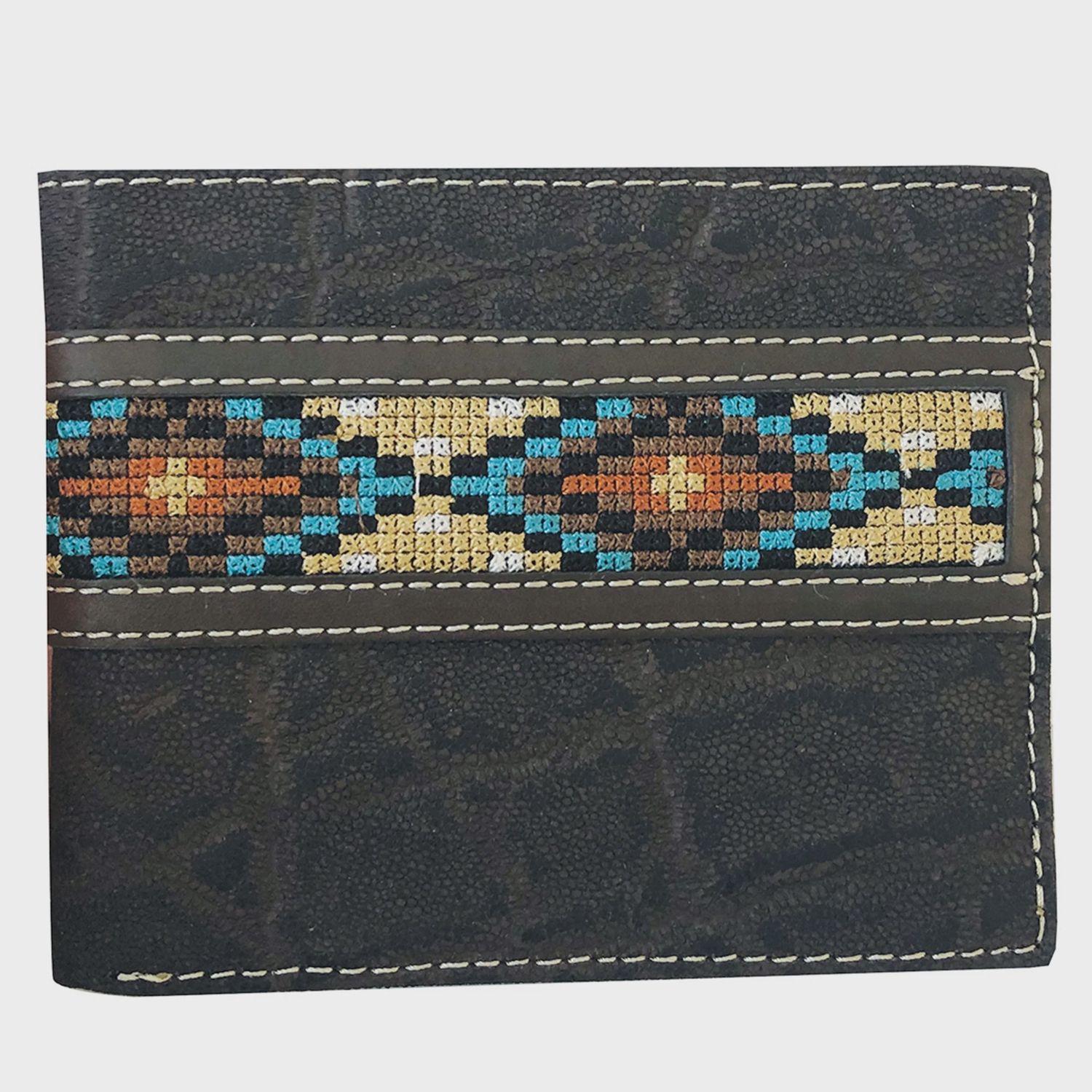 Roper Bi Fold Aztec Black Wallet
