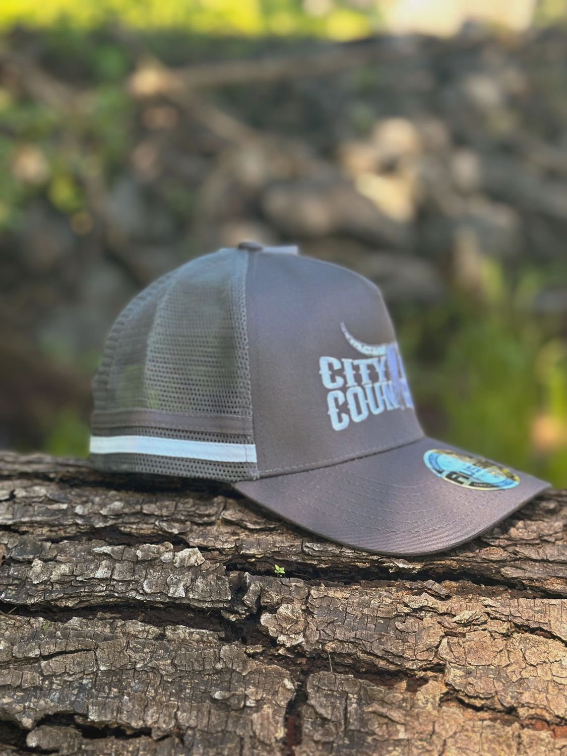 City N Country Classic Dark Grey and White Cap