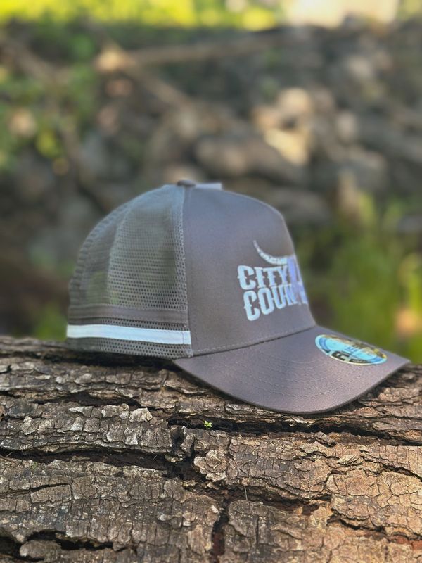 City N Country Classic Dark Grey and White Cap