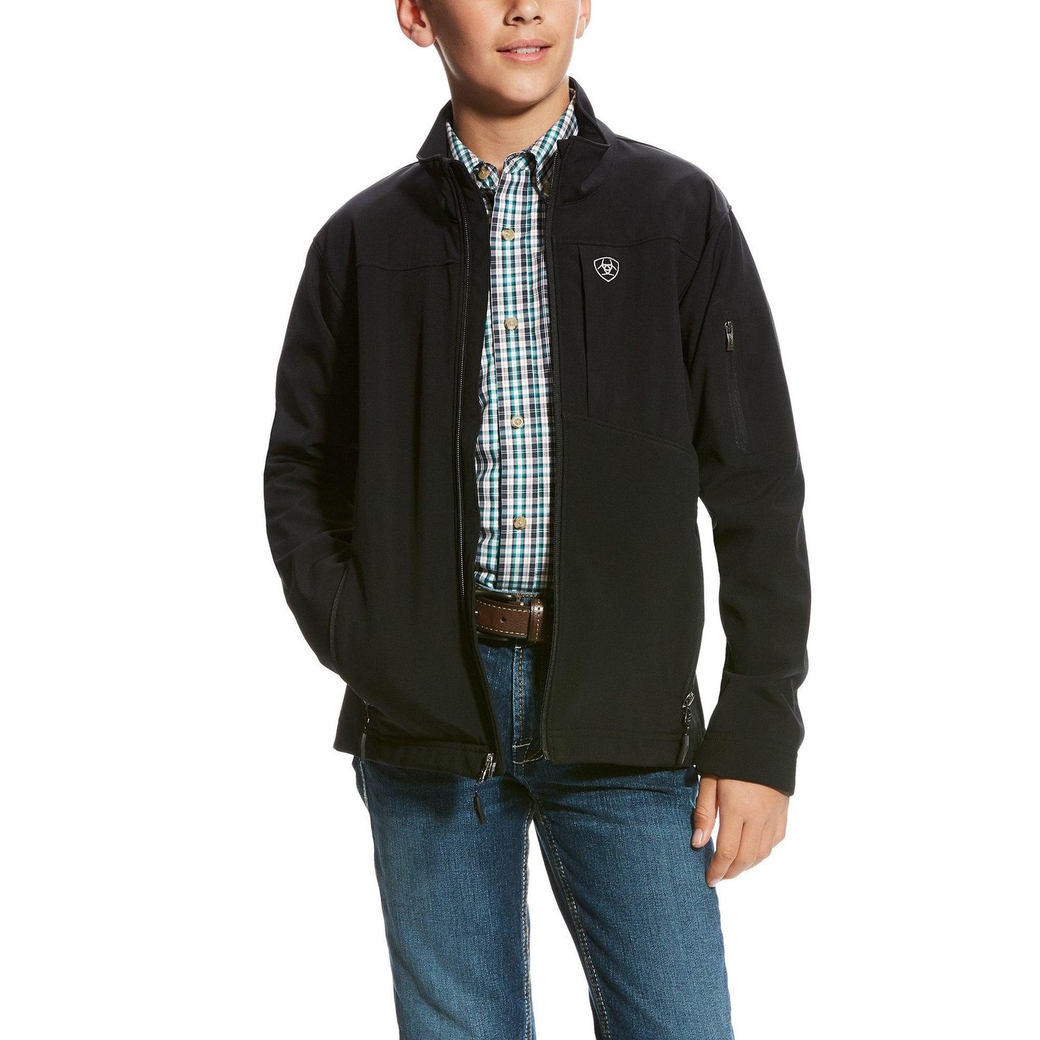 Ariat Boys Vernon 2.0 Softshell Black Jacket, Size: XS