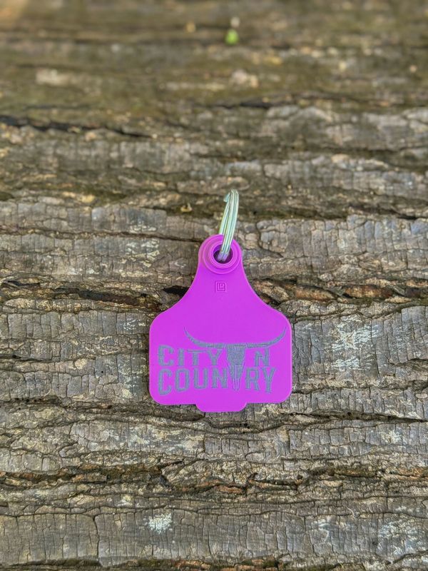 City N Country Purple Cattle Tag