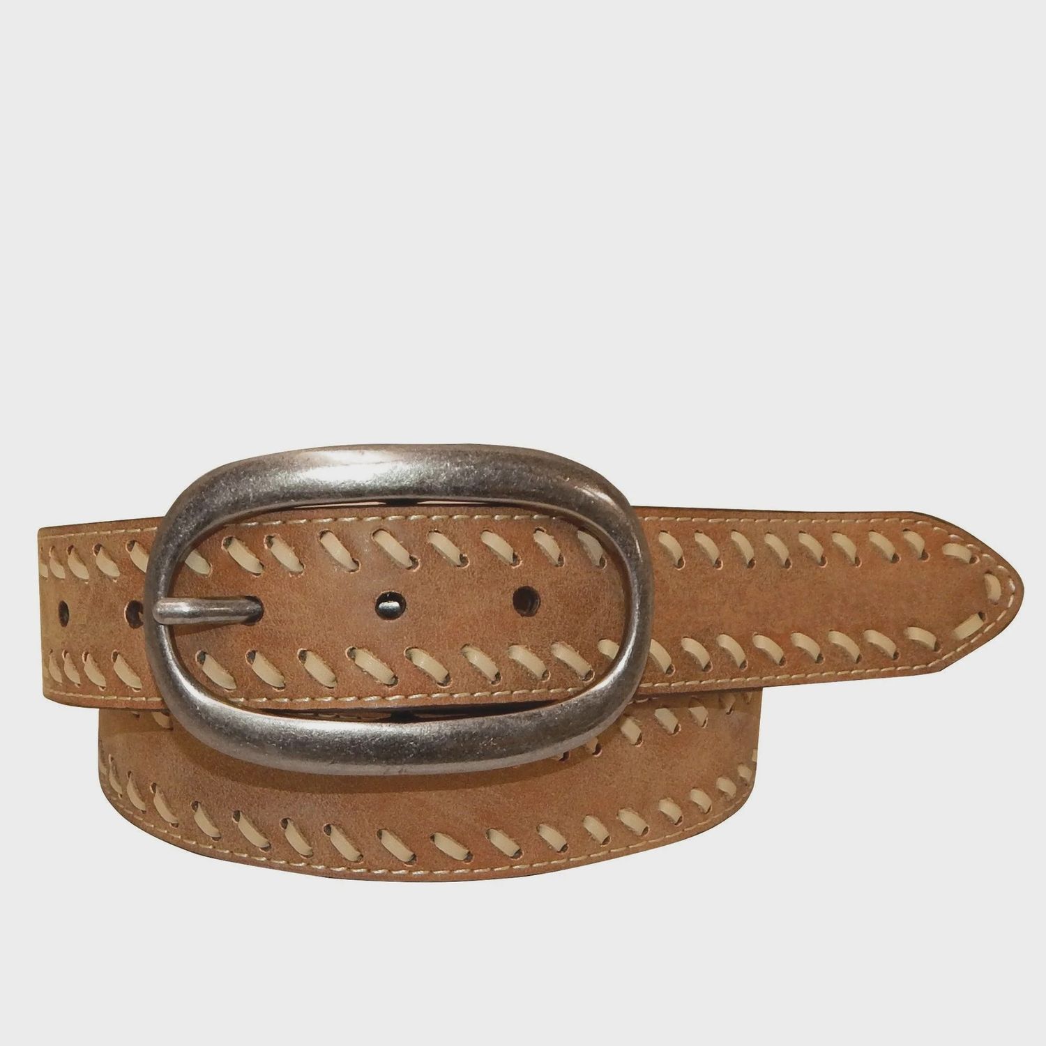 Roper Vintage Genuine Leather Laced Brown Belt, Accessory size: S